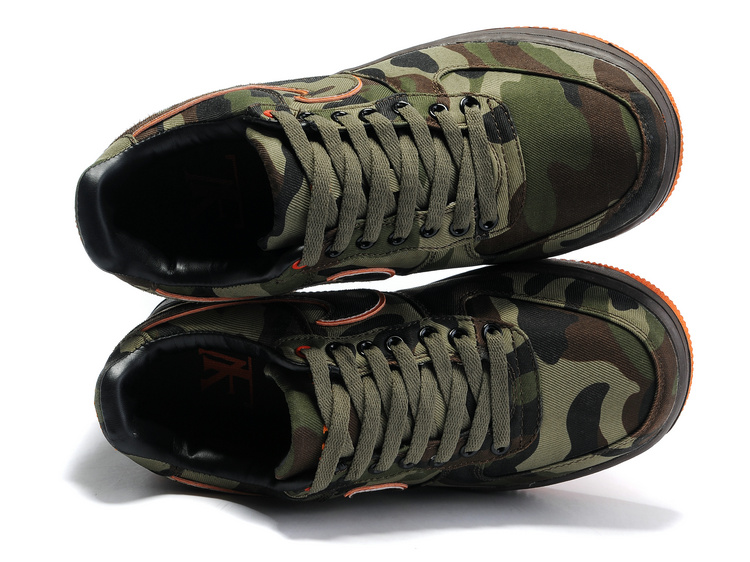 Nike Air Force Camouflage AF1 nouveaux hommes vert (1)